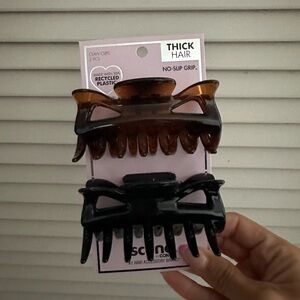 Scunci No-Slip Grip Jaw Clips, 2 CT